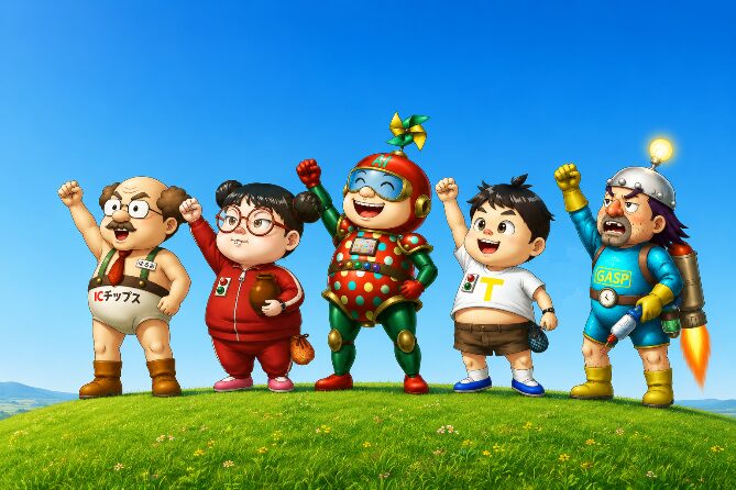 キャラ5人集合
